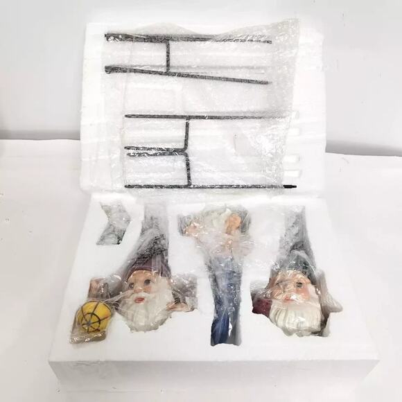 New Set of 3 Peeping Gnomes Garden Statues - Whimsical Fairy Garden Decor - Picture 2 of 6